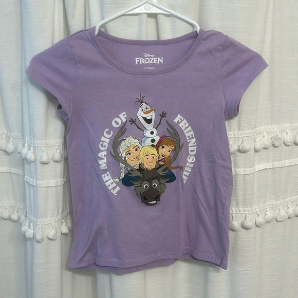 Disney frozen shirt purple size 7/8 - Picture 1 of 4